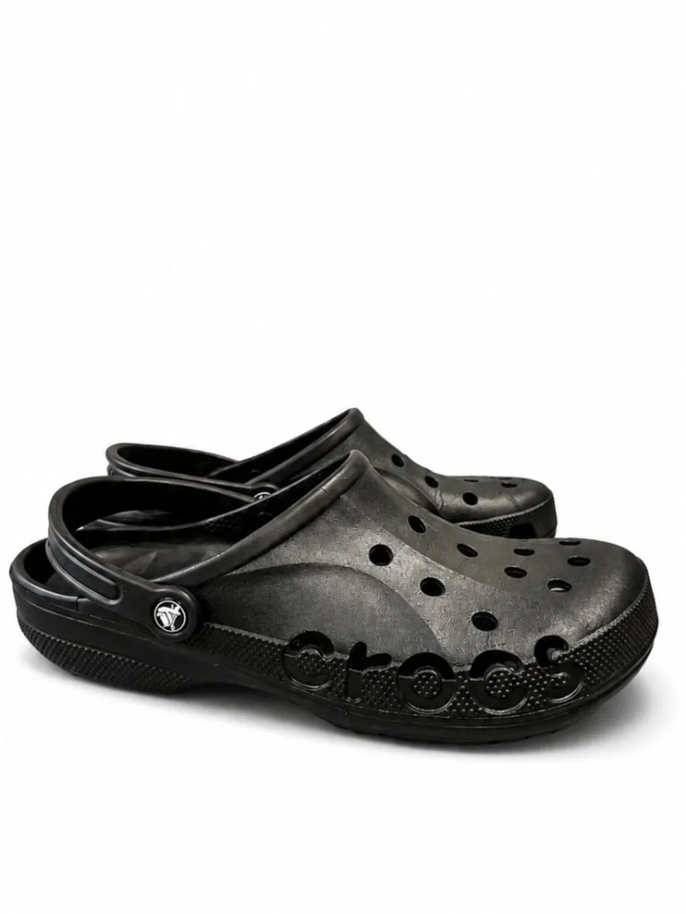 Crocs Classic Clogs Men's 12 Black Lightweight Comfort Slip-On Unisex EUC